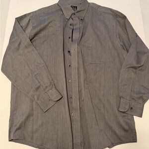 Jos A Bank Traveler’s Collection Men’s XL Gray Cotton Button Down Shirt